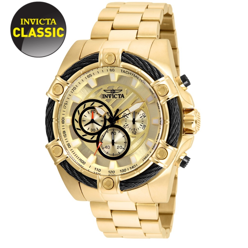Invicta 25515 Men's Bolt Quartz Chronograph Gold-Plated Stainless Steel Watch
